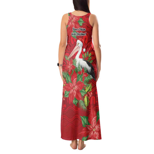 Australian Pelican Tank Maxi Dress Aboriginal Inspired Christmas - Aussie Hoodie