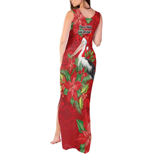Australian Pelican Tank Maxi Dress Aboriginal Inspired Christmas - Aussie Hoodie