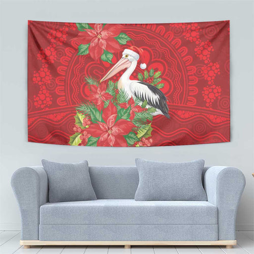 Australian Pelican Tapestry Aboriginal Inspired Christmas - Aussie Hoodie