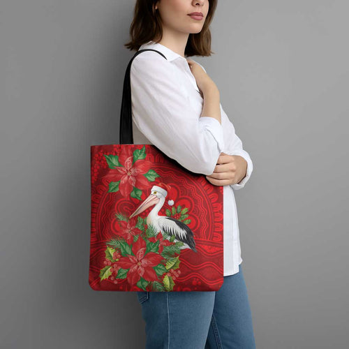 Australian Pelican Tote Bag Aboriginal Inspired Christmas - Aussie Hoodie