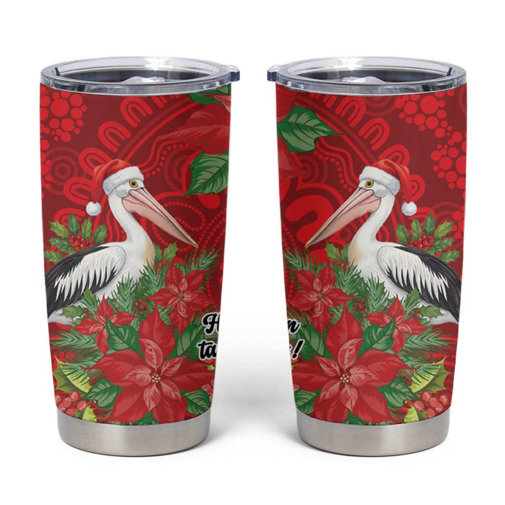 Australian Pelican Tumbler Cup Aboriginal Inspired Christmas - Aussie Hoodie