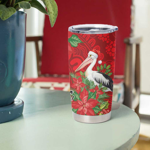 Australian Pelican Tumbler Cup Aboriginal Inspired Christmas - Aussie Hoodie