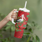 Australian Pelican Tumbler With Handle Aboriginal Inspired Christmas - Aussie Hoodie