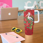Australian Pelican Tumbler With Handle Aboriginal Inspired Christmas - Aussie Hoodie