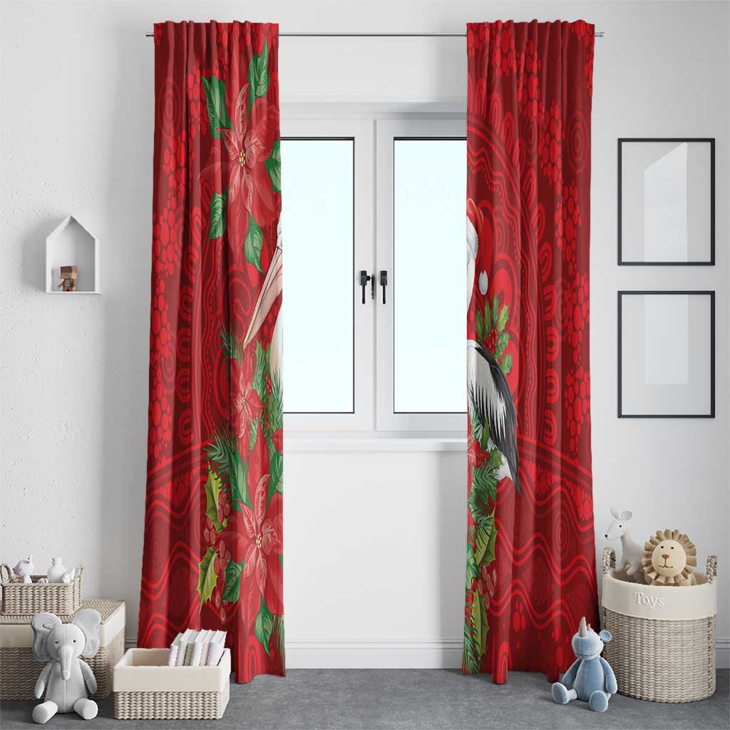 Australian Pelican Window Curtain Aboriginal Inspired Christmas - Aussie Hoodie