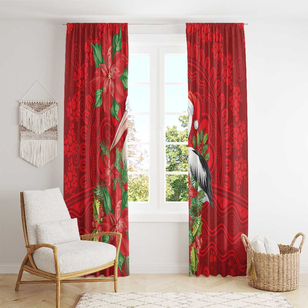 Australian Pelican Window Curtain Aboriginal Inspired Christmas - Aussie Hoodie