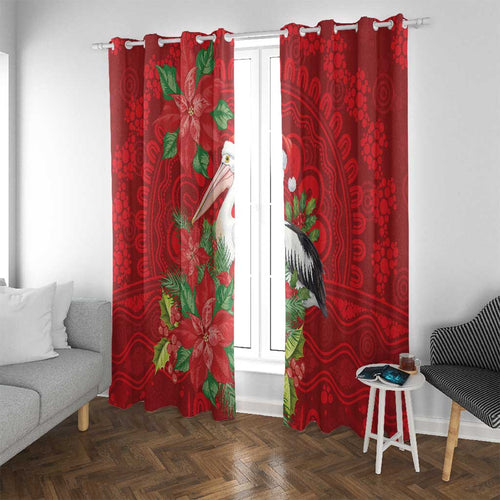 Australian Pelican Window Curtain Aboriginal Inspired Christmas - Aussie Hoodie