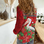 Australian Pelican Women Casual Shirt Aboriginal Inspired Christmas - Aussie Hoodie