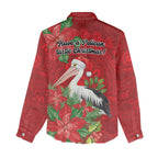 Australian Pelican Women Casual Shirt Aboriginal Inspired Christmas - Aussie Hoodie