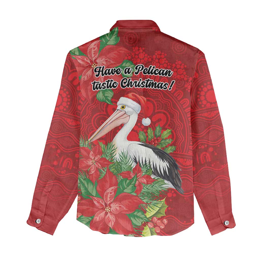 Australian Pelican Women Casual Shirt Aboriginal Inspired Christmas - Aussie Hoodie