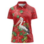 Australian Pelican Women Polo Shirt Aboriginal Inspired Christmas - Aussie Hoodie