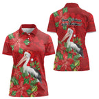 Australian Pelican Women Polo Shirt Aboriginal Inspired Christmas - Aussie Hoodie