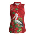 Australian Pelican Women Sleeveless Polo Shirt Aboriginal Inspired Christmas - Aussie Hoodie