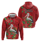 Australian Pelican Zip Hoodie Aboriginal Inspired Christmas - Aussie Hoodie
