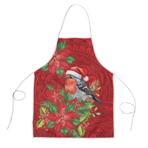 Australian Scarlet Robin Apron Aboriginal Inspired Christmas - Aussie Hoodie