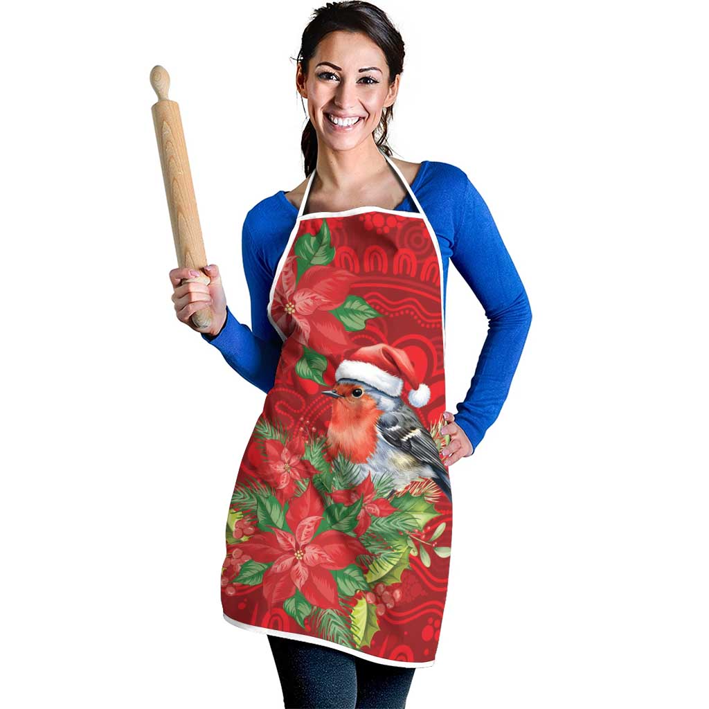 Australian Scarlet Robin Apron Aboriginal Inspired Christmas - Aussie Hoodie