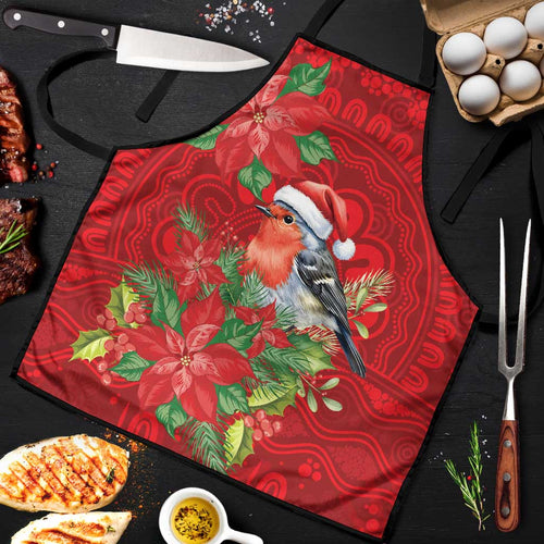 Australian Scarlet Robin Apron Aboriginal Inspired Christmas - Aussie Hoodie