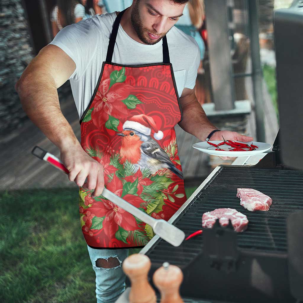 Australian Scarlet Robin Apron Aboriginal Inspired Christmas - Aussie Hoodie