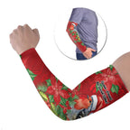 Australian Scarlet Robin Arm Sleeves Aboriginal Inspired Christmas - Aussie Hoodie