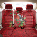 Australian Scarlet Robin Back Car Seat Cover Aboriginal Inspired Christmas - Aussie Hoodie