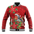 Australian Scarlet Robin Baseball Jacket Aboriginal Inspired Christmas - Aussie Hoodie