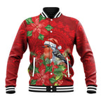 Australian Scarlet Robin Baseball Jacket Aboriginal Inspired Christmas - Aussie Hoodie