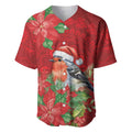 Australian Scarlet Robin Baseball Jersey Aboriginal Inspired Christmas - Aussie Hoodie