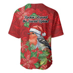 Australian Scarlet Robin Baseball Jersey Aboriginal Inspired Christmas - Aussie Hoodie
