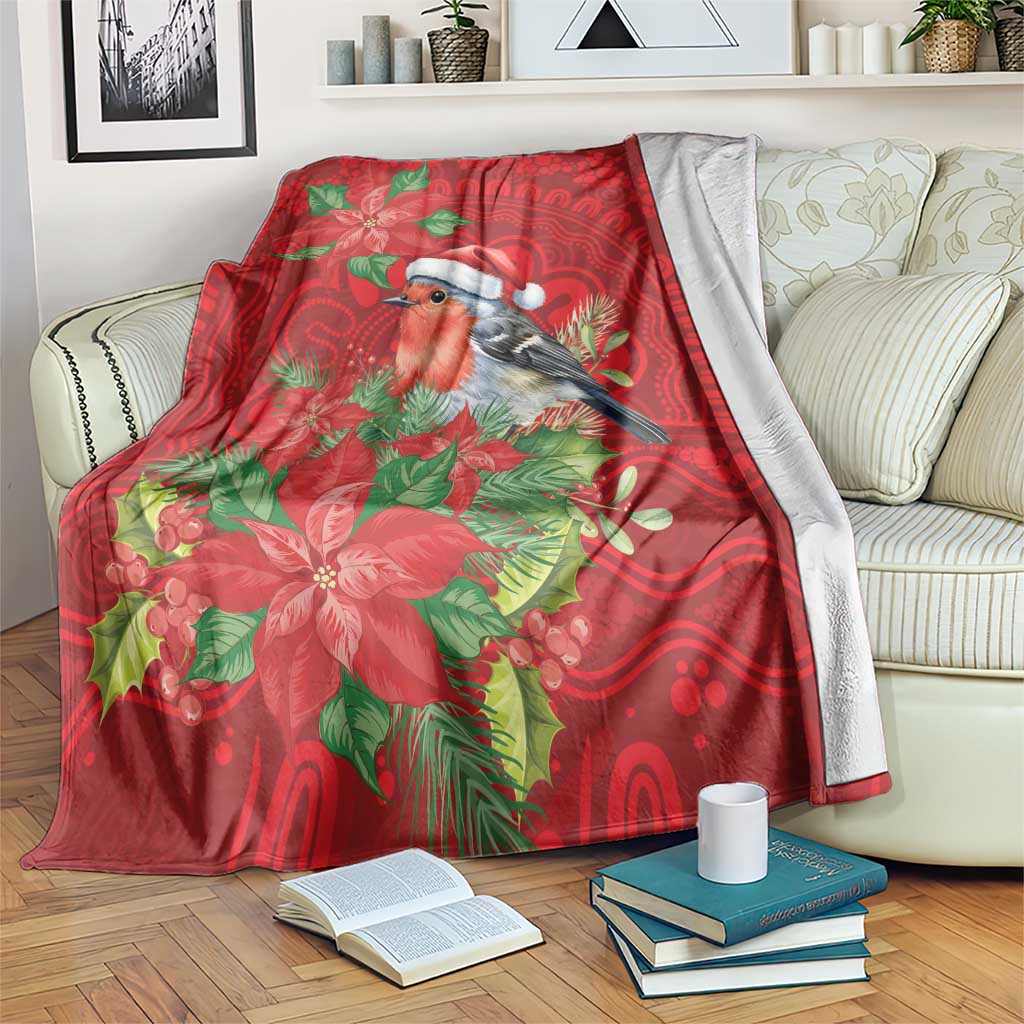 Australian Scarlet Robin Blanket Aboriginal Inspired Christmas - Aussie Hoodie