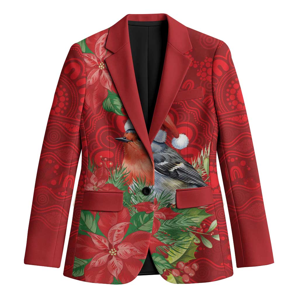 Australian Scarlet Robin Blazer Aboriginal Inspired Christmas - Aussie Hoodie