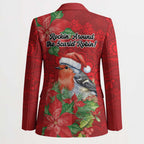 Australian Scarlet Robin Blazer Aboriginal Inspired Christmas - Aussie Hoodie