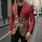 Australian Scarlet Robin Blazer Aboriginal Inspired Christmas - Aussie Hoodie