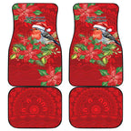 Australian Scarlet Robin Car Mats Aboriginal Inspired Christmas - Aussie Hoodie
