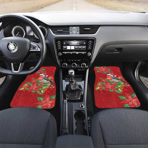 Australian Scarlet Robin Car Mats Aboriginal Inspired Christmas - Aussie Hoodie