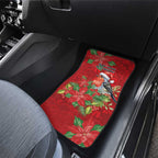 Australian Scarlet Robin Car Mats Aboriginal Inspired Christmas - Aussie Hoodie