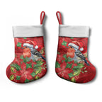 Australian Scarlet Robin Christmas Stocking Aboriginal Inspired Christmas - Aussie Hoodie