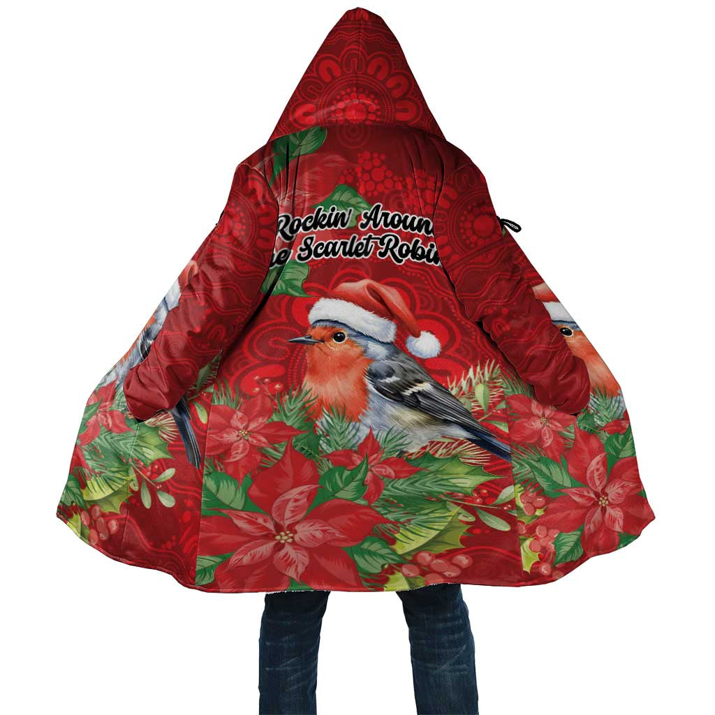 Australian Scarlet Robin Cloak Aboriginal Inspired Christmas - Aussie Hoodie