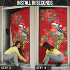 Australian Scarlet Robin Door Cover Aboriginal Inspired Christmas - Aussie Hoodie