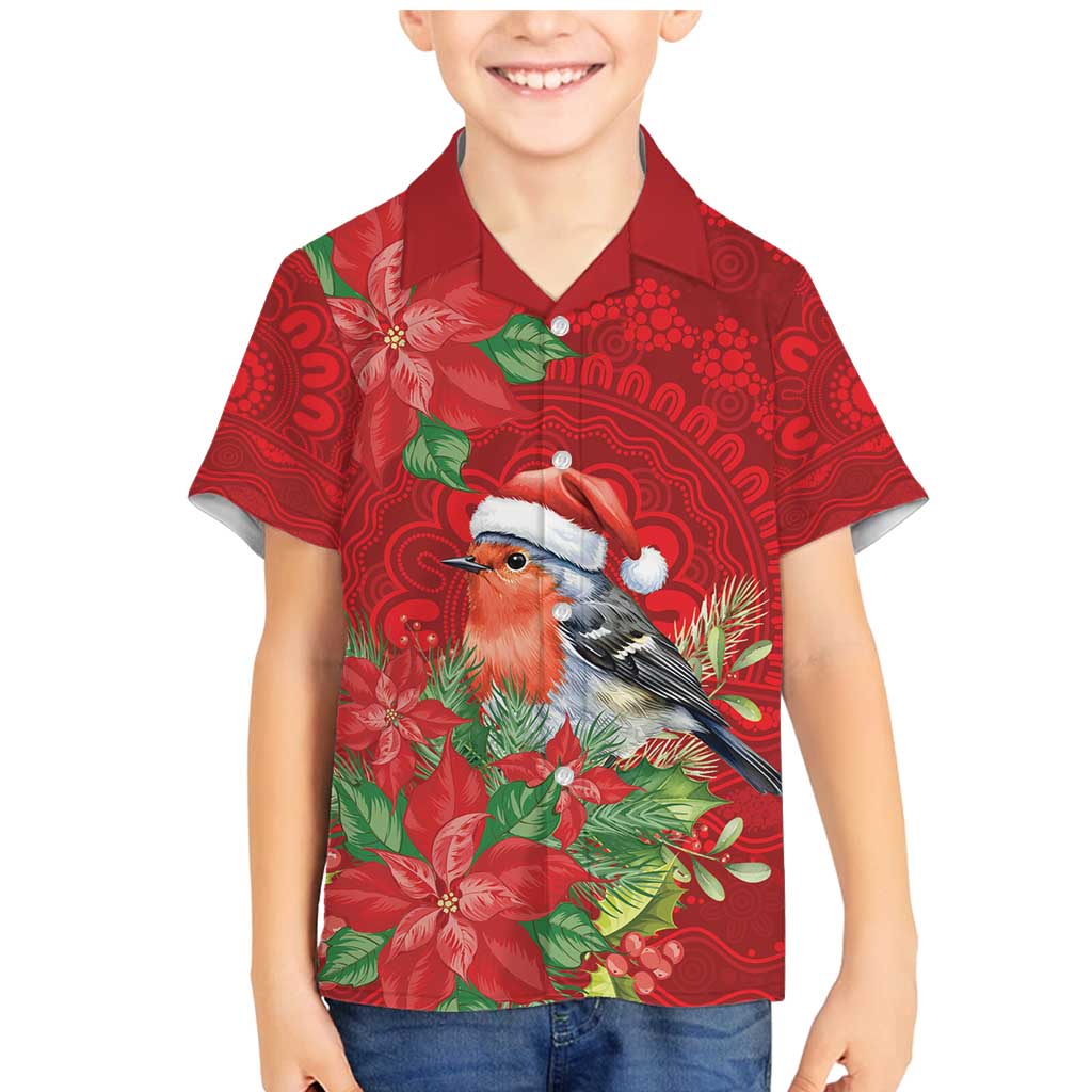 Australian Scarlet Robin Family Matching Mermaid Dress and Hawaiian Shirt Aboriginal Inspired Christmas - Aussie Hoodie