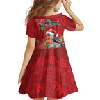 Australian Scarlet Robin Family Matching Tank Maxi Dress and Hawaiian Shirt Aboriginal Inspired Christmas - Aussie Hoodie