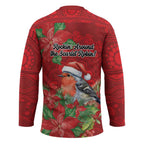 Australian Scarlet Robin Hockey Jersey Aboriginal Inspired Christmas - Aussie Hoodie