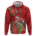 Australian Scarlet Robin Hoodie Aboriginal Inspired Christmas - Aussie Hoodie