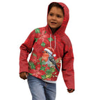 Australian Scarlet Robin Kid Hoodie Aboriginal Inspired Christmas - Aussie Hoodie