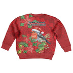 Australian Scarlet Robin Kid Ugly Christmas Sweater Aboriginal Inspired Christmas - Aussie Hoodie
