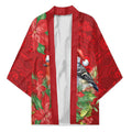 Australian Scarlet Robin Kimono Aboriginal Inspired Christmas - Aussie Hoodie