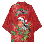 Australian Scarlet Robin Kimono Aboriginal Inspired Christmas - Aussie Hoodie