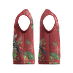 Australian Scarlet Robin Christmas Knitted V-Neck Vest Aboriginal Inspired Christmas - Aussie Hoodie