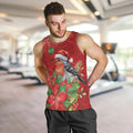 Australian Scarlet Robin Men Tank Top Aboriginal Inspired Christmas - Aussie Hoodie