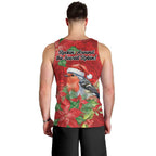 Australian Scarlet Robin Men Tank Top Aboriginal Inspired Christmas - Aussie Hoodie