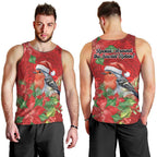 Australian Scarlet Robin Men Tank Top Aboriginal Inspired Christmas - Aussie Hoodie